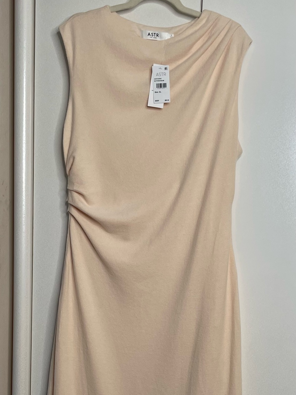 ASTR The Label Buttercream Draped Sleeveless Stretch Maxi Dress – NWT - Picture 2 of 10